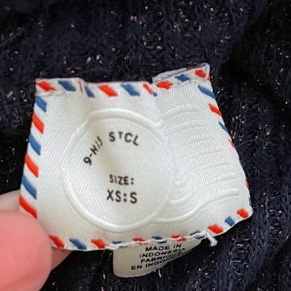 Postmark Anthropologie XS/S Purple Cowl Neck Long Sleeve Ruffle Orley Sweater - Picture 8 of 10